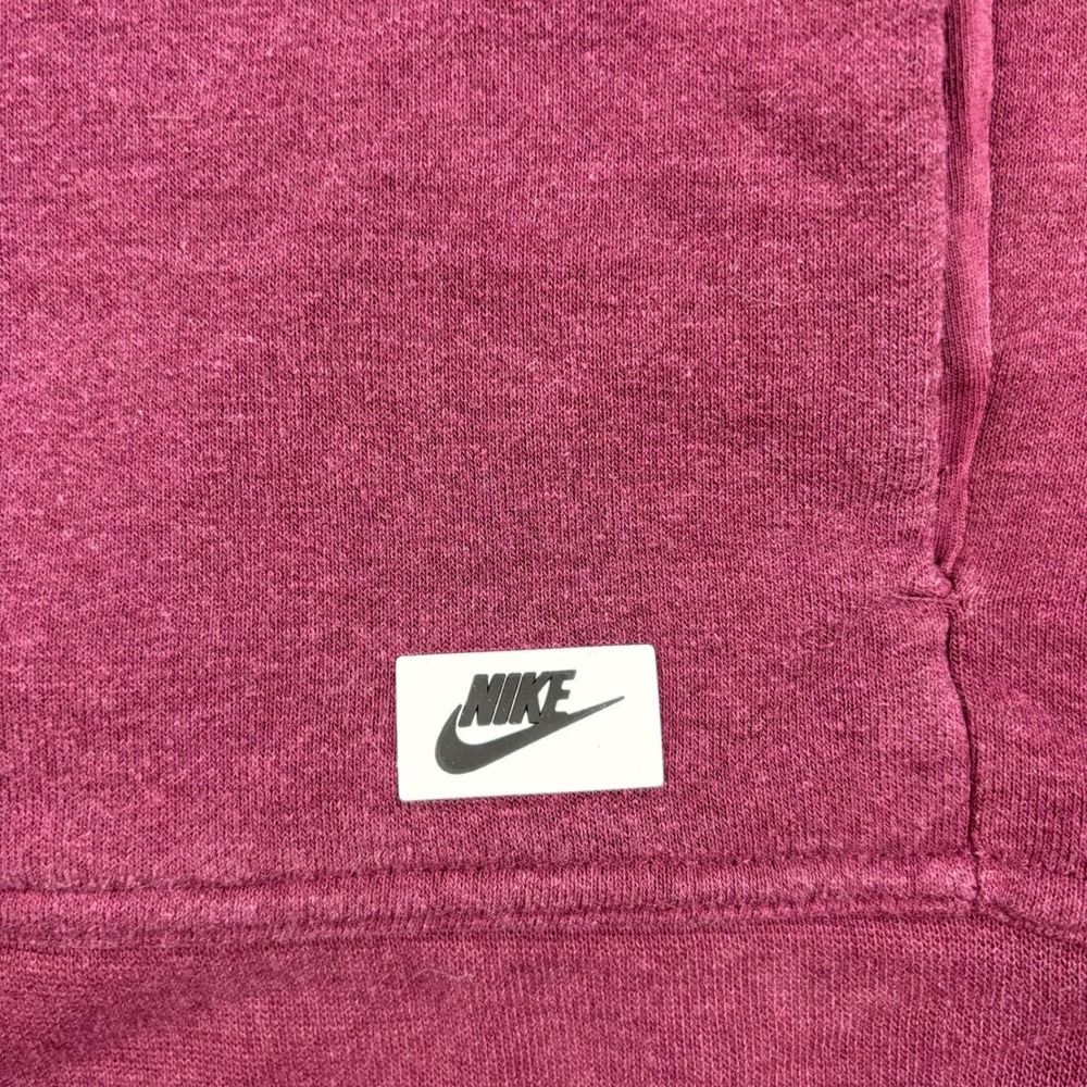 Nike Sweatshirt Women Medium Burgundy Raglan Sleeve Crew Neck Pocket Pullover - Picture 8 of 8